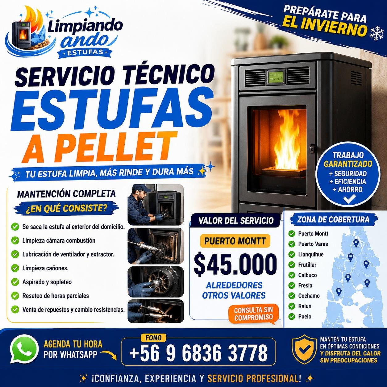 Mantención Estufas a Pellets